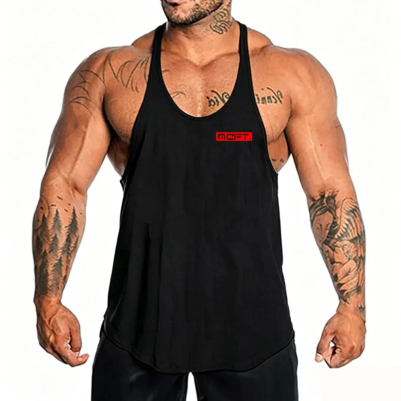 Men's Cycling Quick Dry Running Vests Racerback Sleeveless Workout Tank Top Breathable Athletic Gym Shirt For Fitness Training