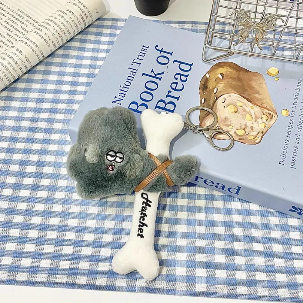 PP Cotton Hammer Plush Keychain Fluffy Collection Cartoon Hammer Plush Pendant Comfortable Soft Stuffed Toy Key Chain Home Decor