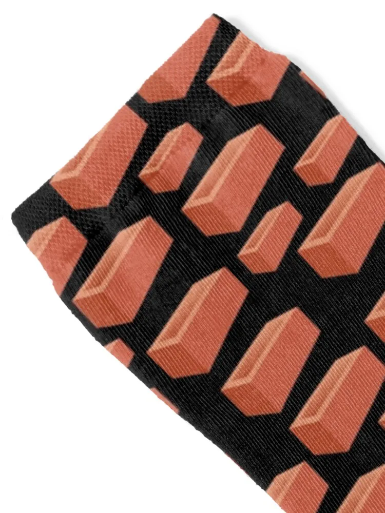Bricklayer Construction Worker Red Brick Pattern Socks moving stockings christmass gift cool Rugby Woman Socks Men's