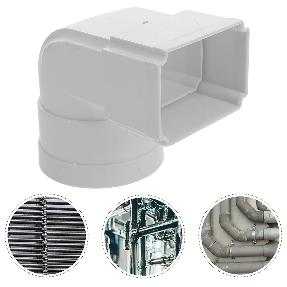 

2pcs Drainage Pipe Gutter Downspout Connector 90Degree Adapter Extension Plastic Durable Construction Easy Installation