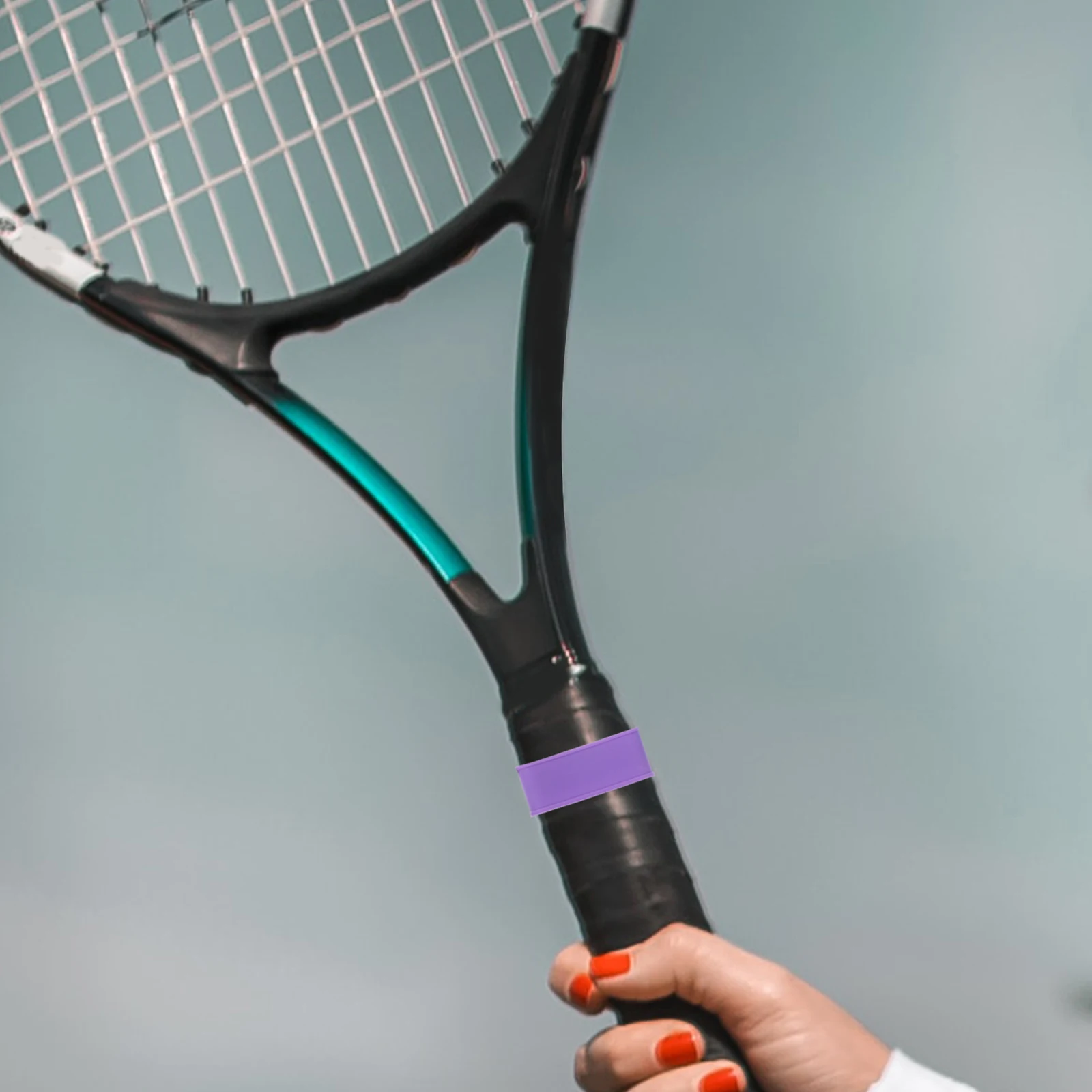 

16 Pcs Skid Ring Tennis Raquet Overgrips Protectors Racquet Badminton Racket Silica Gel Accessories