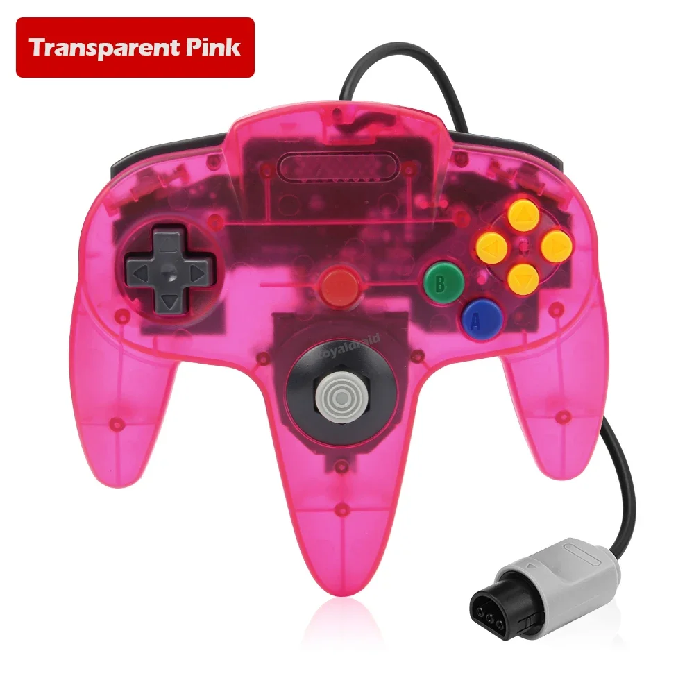 8 kleuren bedrade gamepad voor N64 console Joypad-bediening voor N64 klassieke joystick retro gameconsole gamepadaccessoires