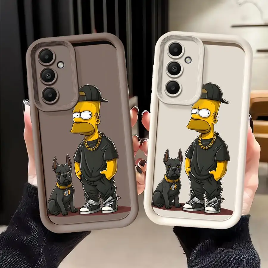 Case for Samsung Galaxy A12 A07 A11 A21s A17 A24 A73 A05 A13 A30 A16 A25 A50 A52 A14 A22 A35 A15 A06 A36 Phone Cover Simpsons