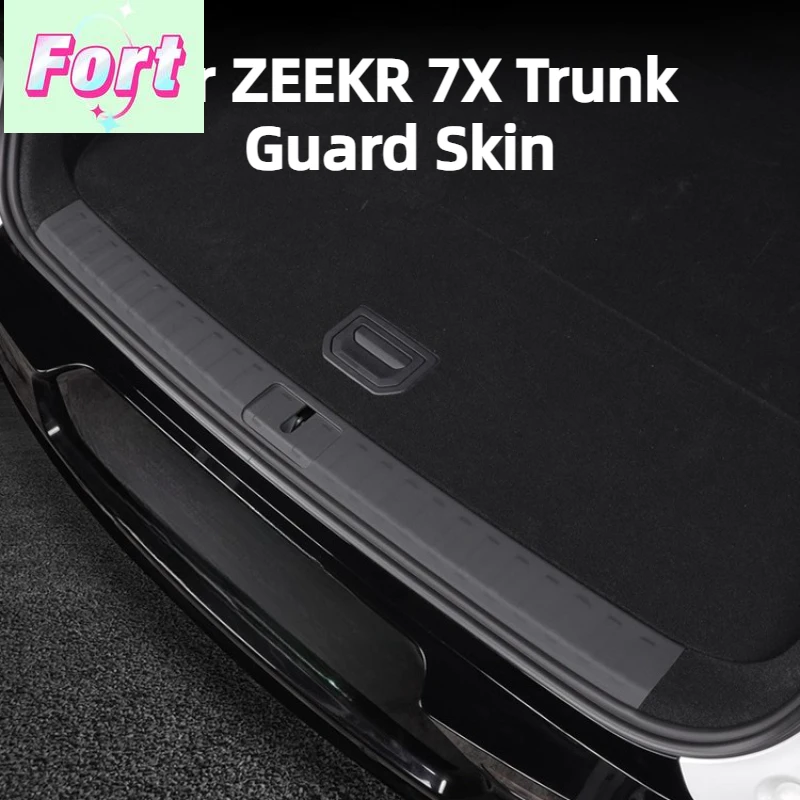 New For ZEEKR 7X Trunk Protection Strip Pasted Leather Tailbox Threshold Strip Scratch-resistant and Wear-resistant Car Essentia