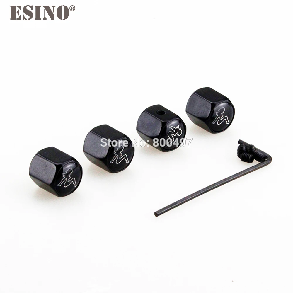 4 x Car Styling Funny Sexy Woman Anti-theft Stainless Wheel Tire Valve Stems Caps Car Wheel Tire Stem Air Valve Caps