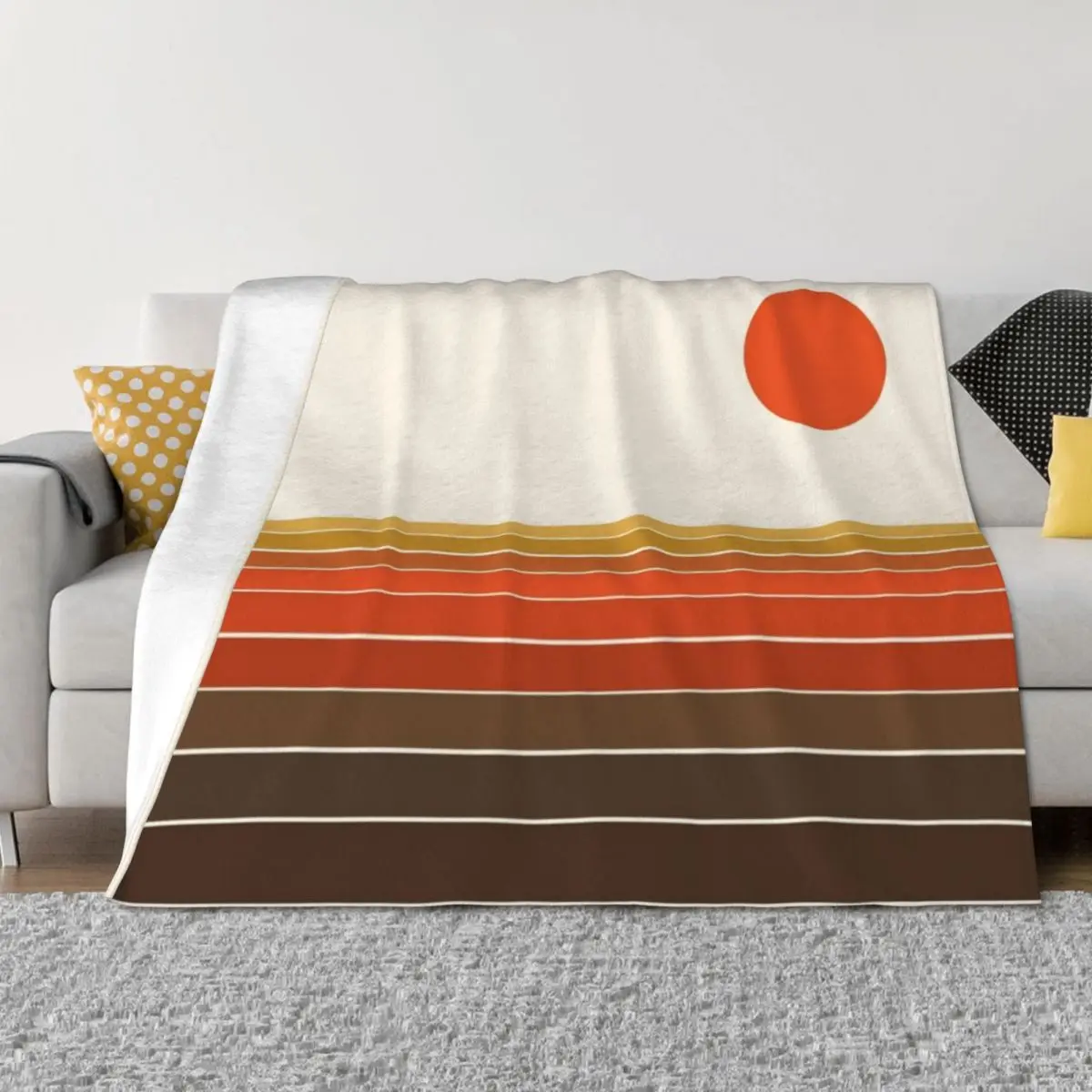 

Peace Out - sunset ocean surfing beach life 70s style retro 1970s design Throw Blanket Beach Hairy Moving Travel Blankets
