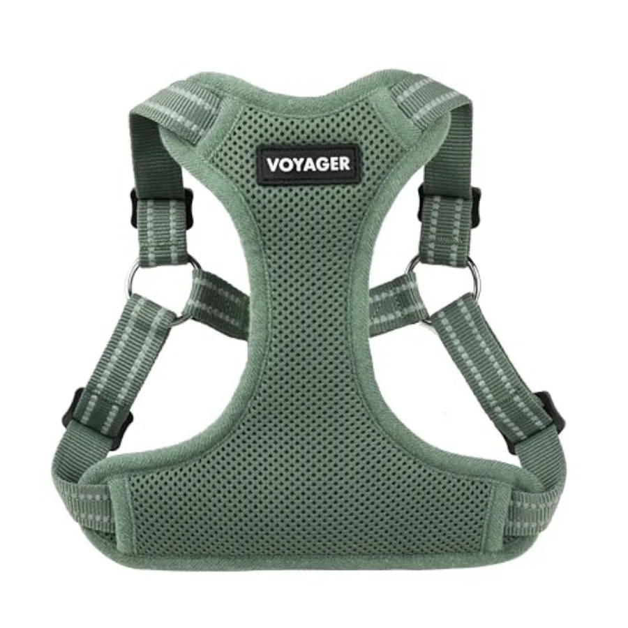 

Voyager Adjustable Step-in Flex Breathable Mesh Dog Harness for Small Medium Large Dogs, M