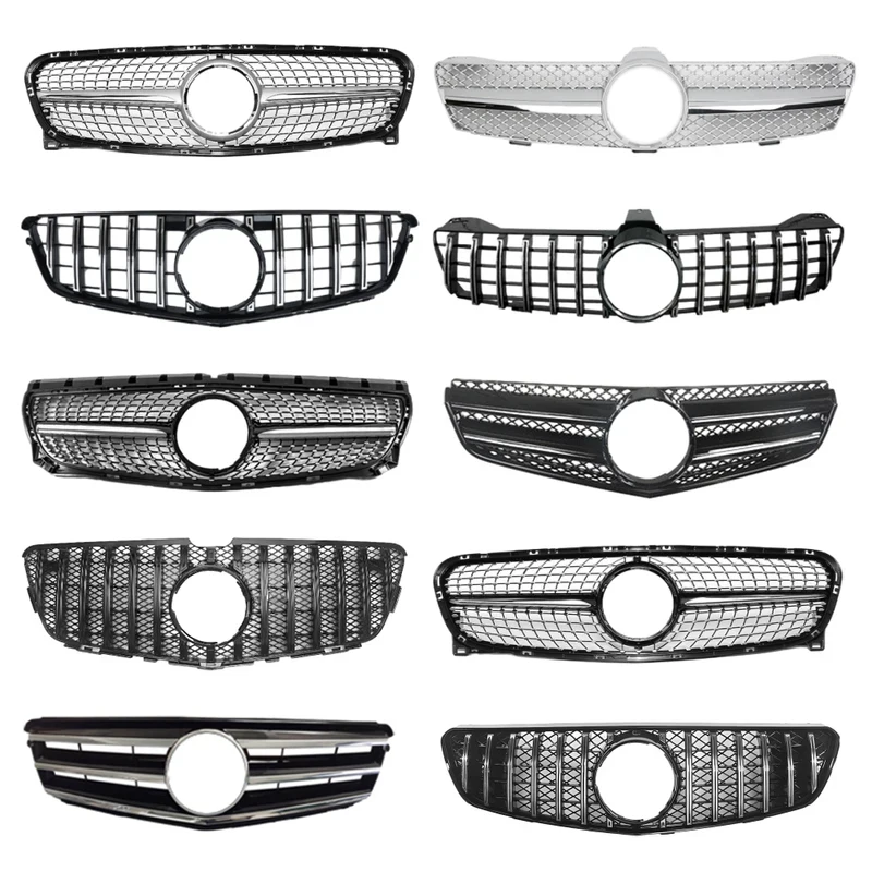WRR Auto-Zubehör Kühlergrill W204 W164 W212 W251 Sprinter Modifikation S Frontstoßstangen-Grill