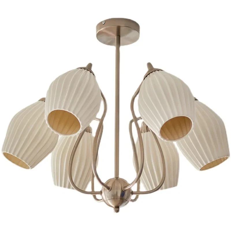 

American medieval new French bedroom dining room study ceramic warm lamps