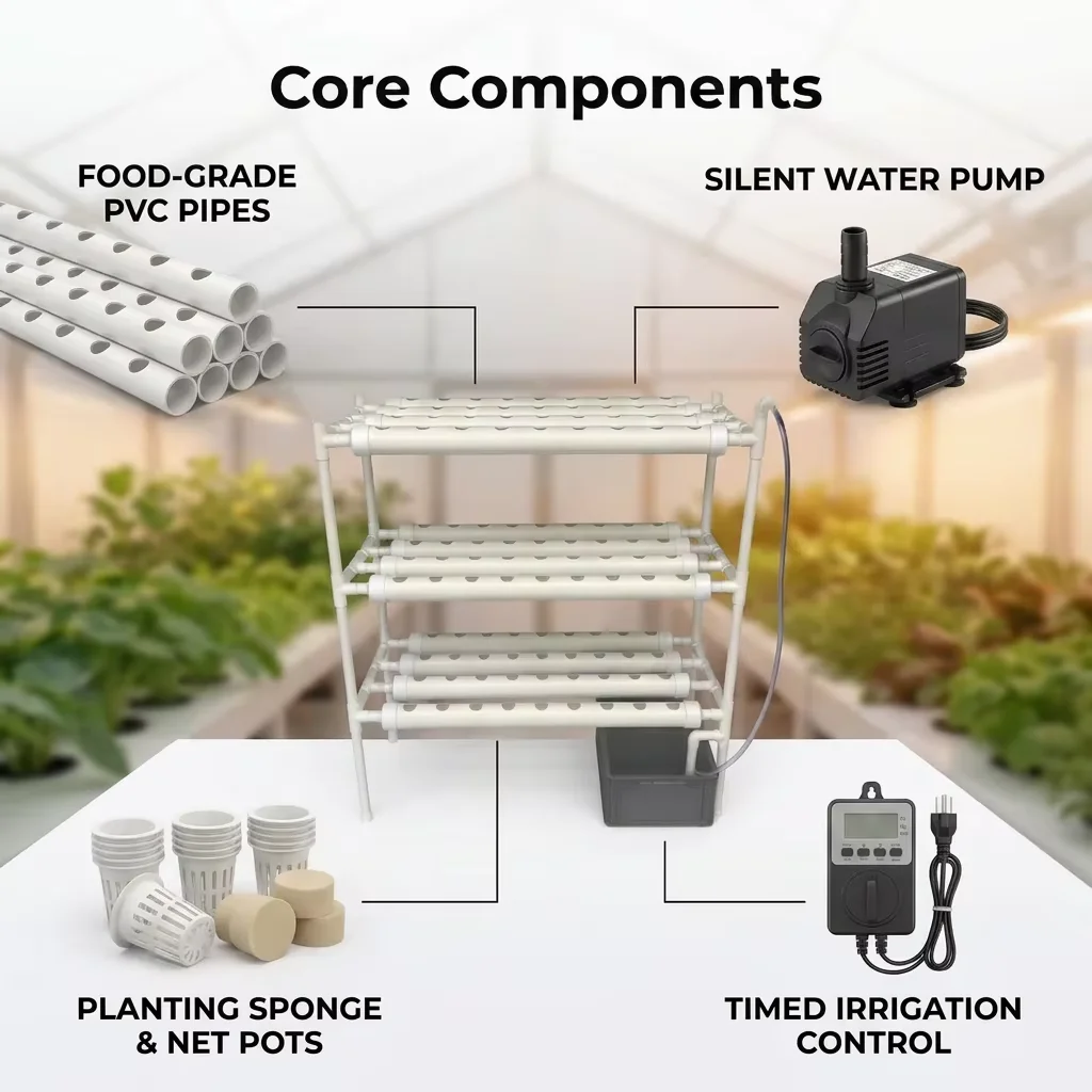 Hot Sale Eco Friendly Modular Multi Layer PVC Pipe Indoor Balcony Flower Seedling Starter Home Garden Vegetable Growing Machine