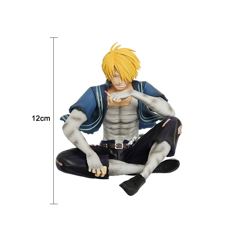 12cm One Piece Sanji Figures Battle Damage Lust Action Figures PVC Model Statue Collection Desktop Deoration Birthday Toys Gift