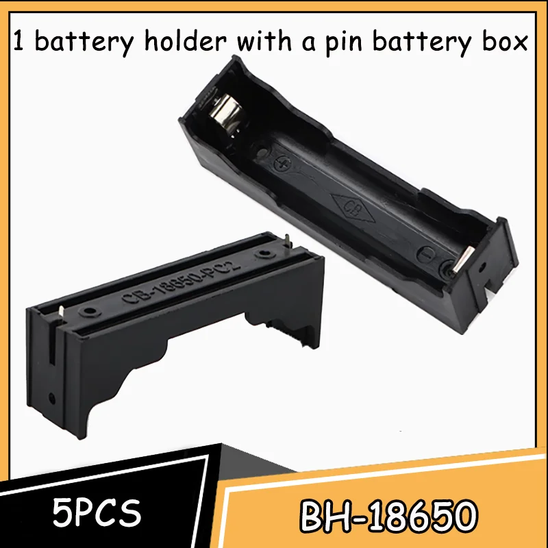 5PCS One battery holder with pin type battery box brand new BH-18650 single cell 1 battery box case