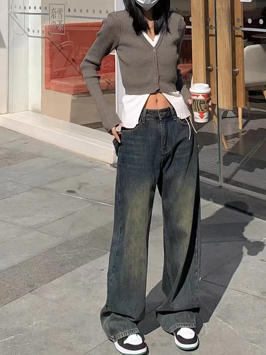 

Wide Jeans Women Trousers With Shiny Stones Party Club Night Evening Dating Occasion Female Denim Fashion Sexy Elegant Chic