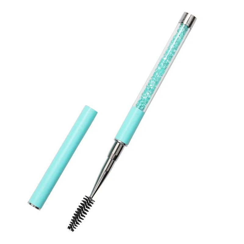 Rhinestone Handle Lash Brush Reusable Eyelash Brushes Mascara Applicator Wand Brushes Eyelash Extension Makeup Tool Eyelashes