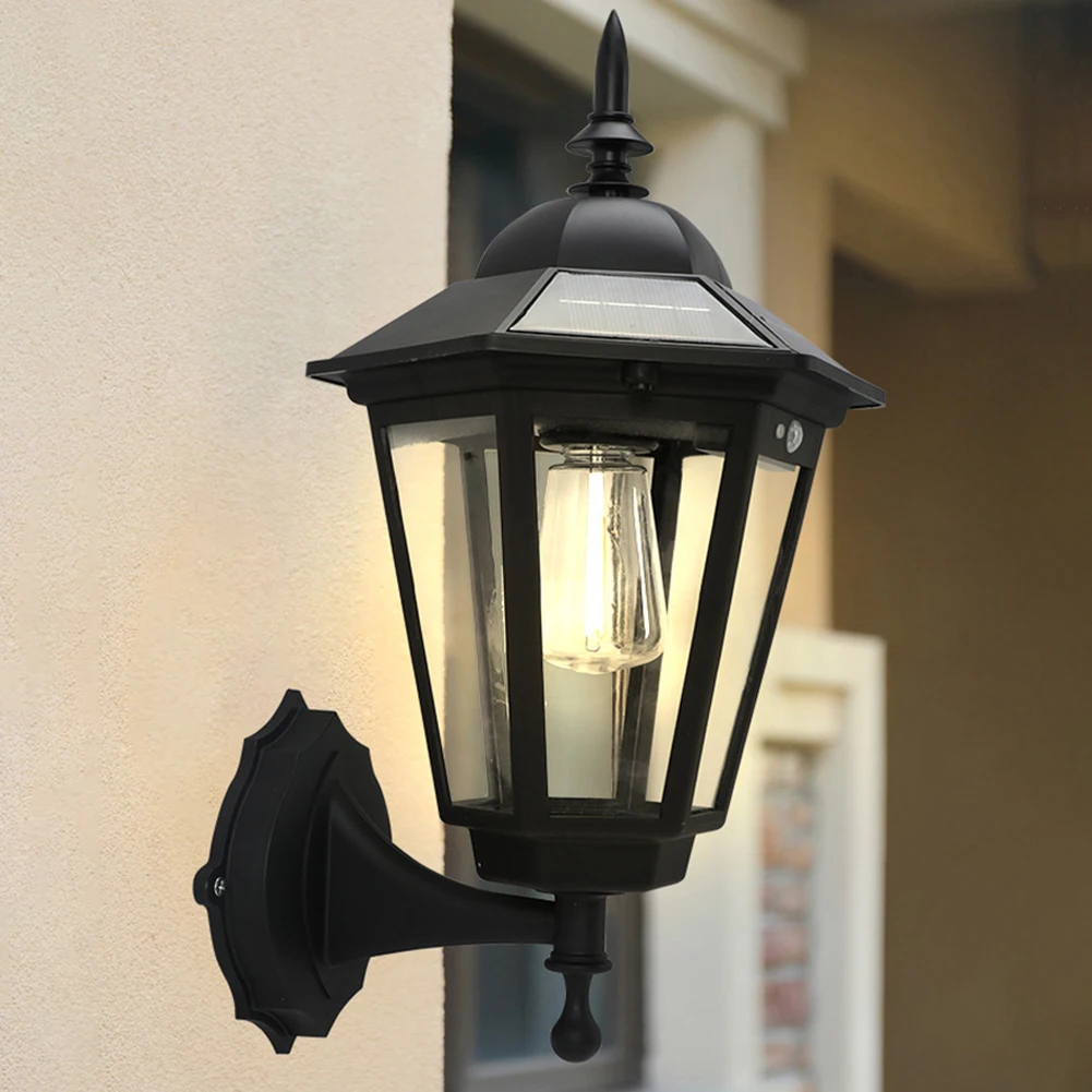 D2 Lanterna a sospensione a fiamma solare Luci per esterni IP65 3 modalità Lampada ad energia solare Luci a parete Recinzione Patio Portico Decorazioni da giardino