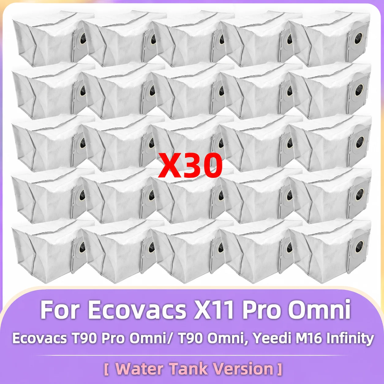Bolsa para polvo compatible con Ecovacs X11 PRO OMNI (Versión con depósito de agua), Ecovacs T90 Pro Omni / T90 Omni (Depósito de agua), Yeedi M16 Infinity piezas