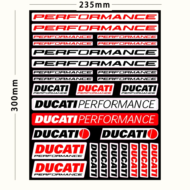 2026 Ducati Sticker Decal Motorcycle Tank Helmet Performance Logo