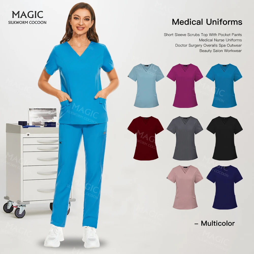 

Unisex Dentist Workwear Include Tops Pants Medical Uniforms Clinical Uniform Men Nursing Clothes Doctor Costume Nurse Scrub Sets