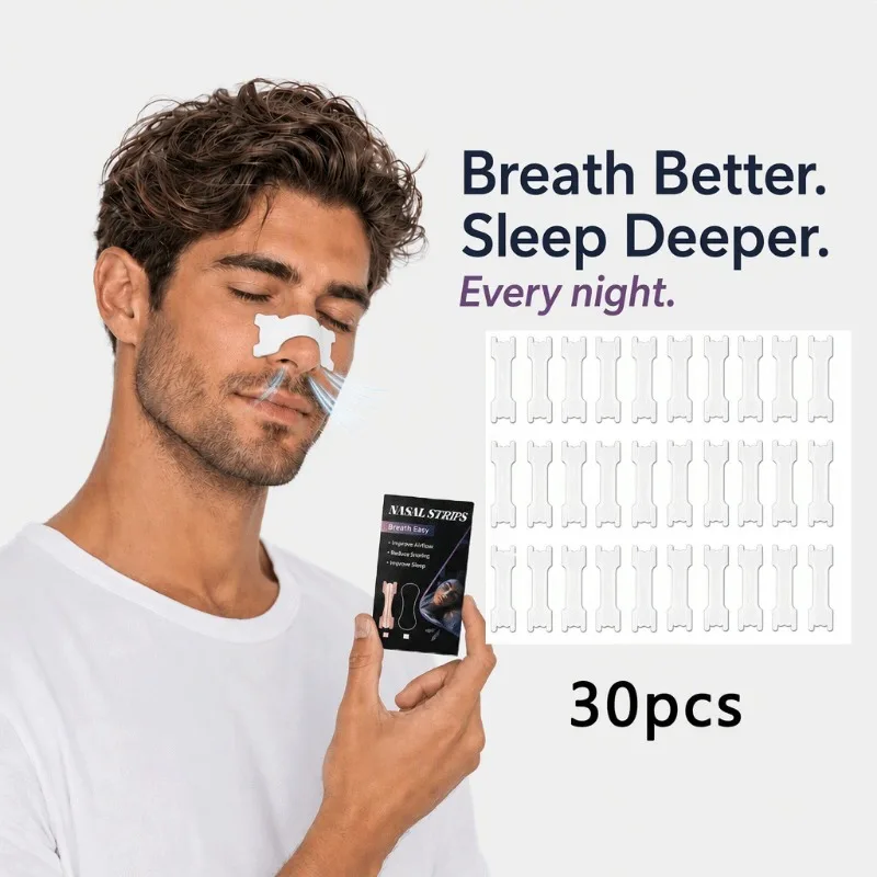 Nasal Strips for Better Sleep, Smooth Nasal Breathing, Snoring Stop Nose Patch, Multi-use Nose Tape for Sports and Sleep