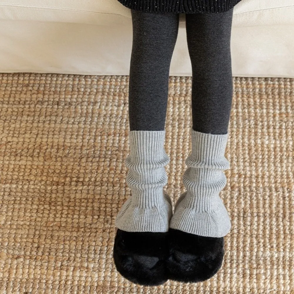 

New Solid Color Leg Warmers Thickened Lolita Middle Tube Socks Harajuku Horn Hosiery Gift