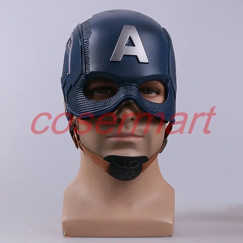 Cosplay Helmet Superhero Captain America Helmet Steven Rogers Mask Rubber Man Adult Halloween Costumes Party Prop