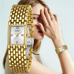 New LIGE Quartz Women Watches For Couples Stainless Steel Business Men's Clock Casual Minimalist Women Gift Watch Pareja Regalo