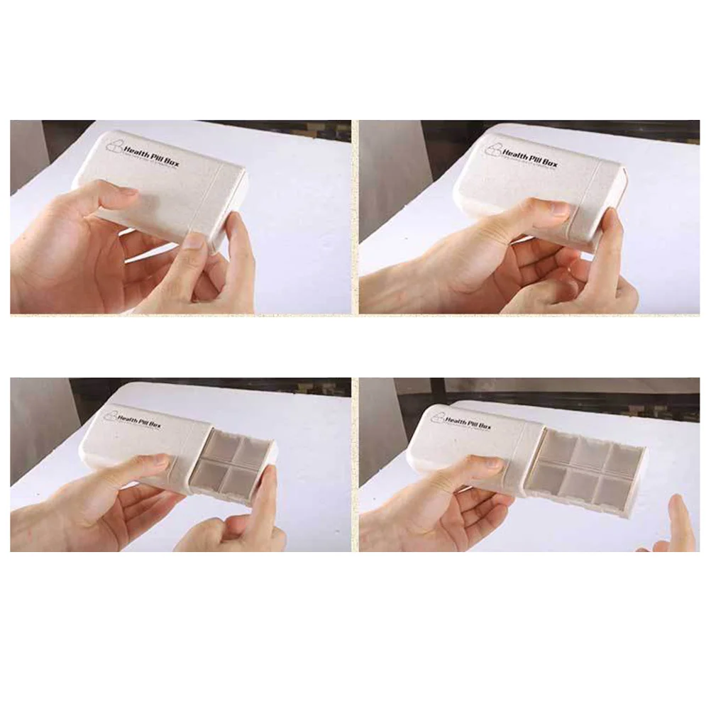 

1 шт. портативный водонепроницаемый органайзер для таблеток коробка 6 отделений мини-футляр для лекарств дорожный контейнер для ежедневного использования держатель