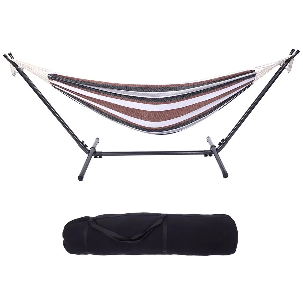 

Hammock & Steel Frame Stand Swing Chair Home/Outdoor Backyard Garden Camp Sleep Outdoor Hammocks