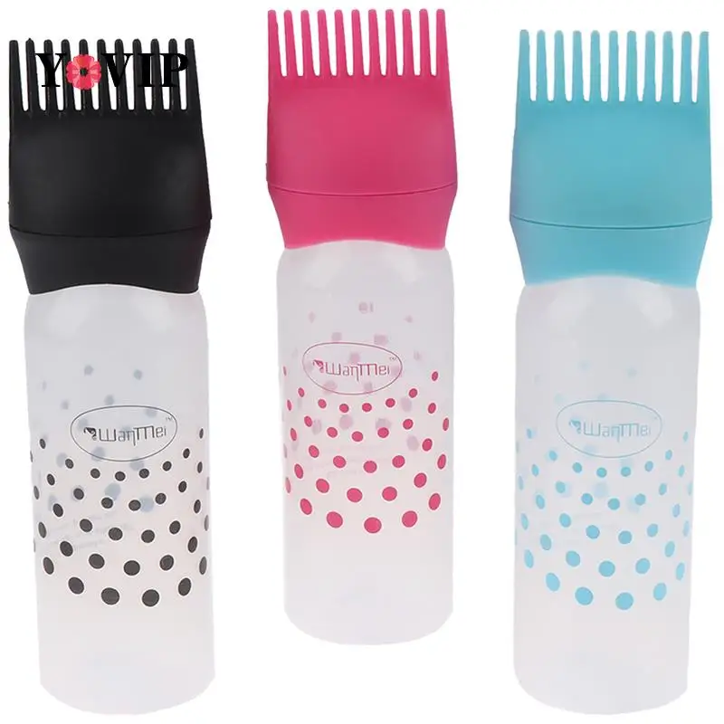 Brosse à Peigne pour Coloration des Cheveux, Outil de Coiffure, Applicateur de Teinture, Bouteille de Shampoing en Plastique HI, Huile, 170ml, 1 Pièce