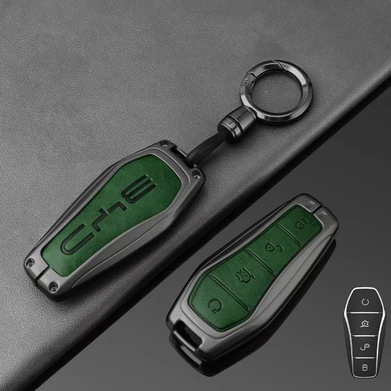 Zinklegierung Leder Autoschlüssel-Hülle für BYD Sealion 7 Song Plus Seal U DM-i Song Pro Dolphin Atto 3 2 Schlüsselanhänger Zubehör – Detail 4