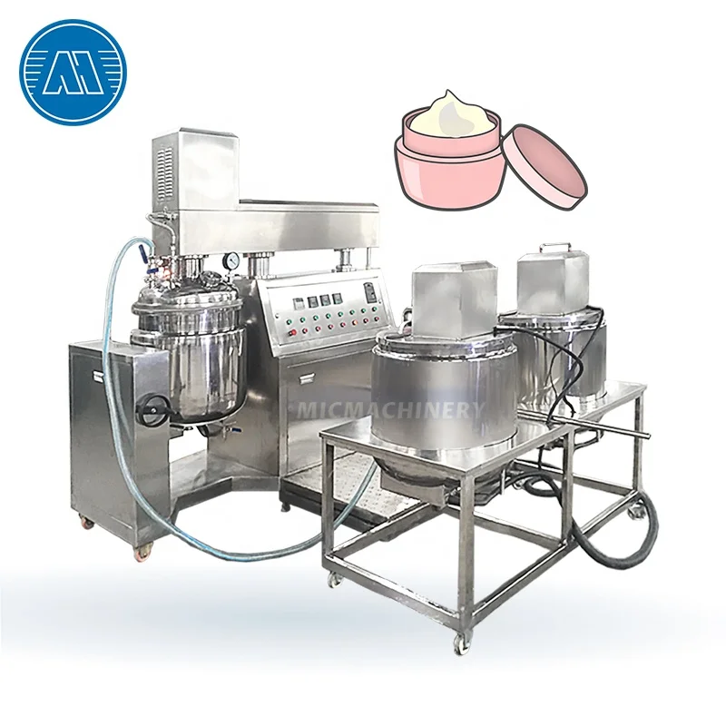 Small Scale 5L 10L 20L 30L Cosmetic Cream Vacuum Homogeneous Lab Emulsifying Mixer Machine