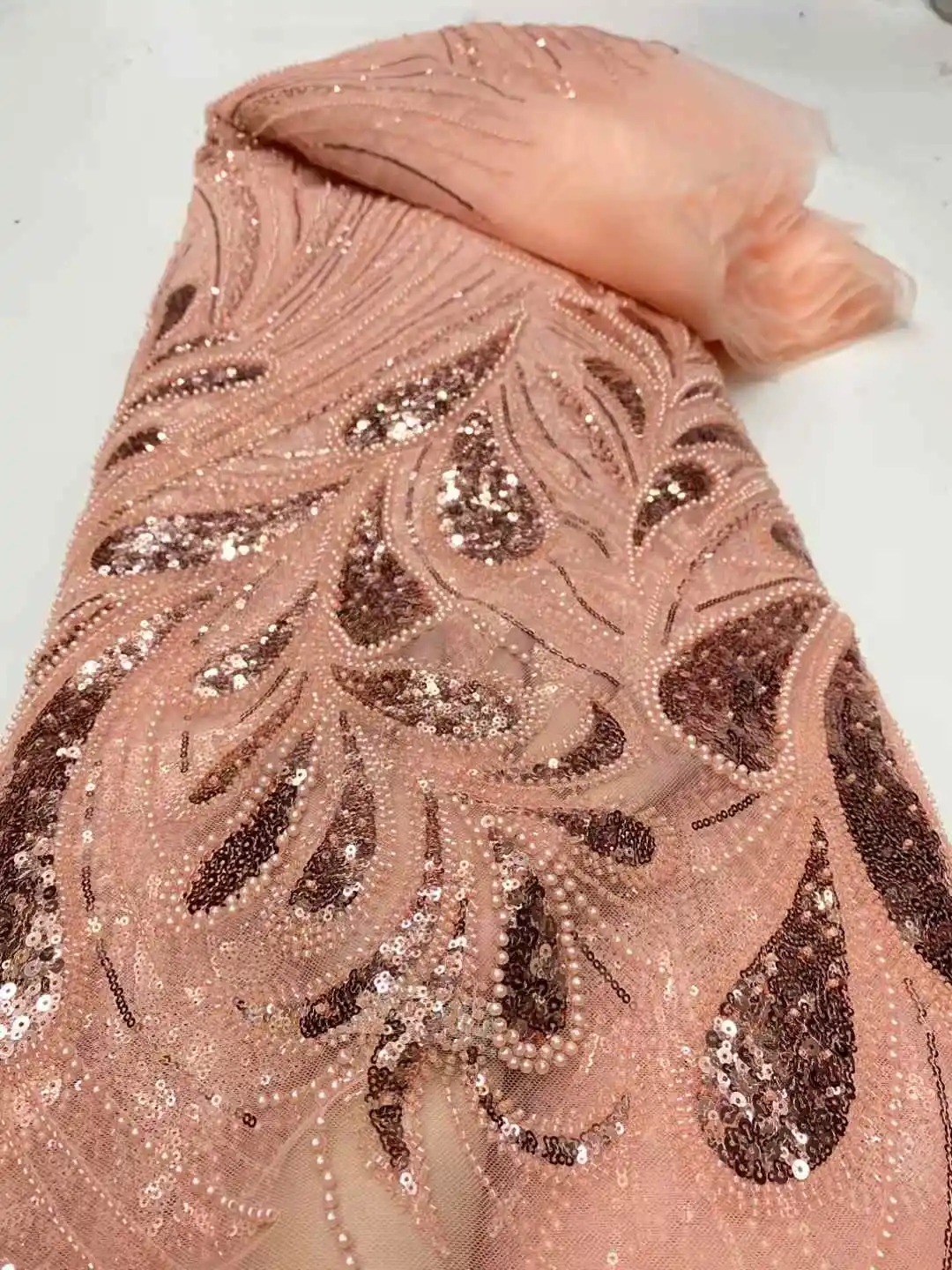 نسيج الدانتيل الأفريقي 2025 الترتر مطرز التطريز العريس النيجيري الزفاف عالية الجودة الفرنسية تول أقمشة الدانتيل لحفل الزفاف