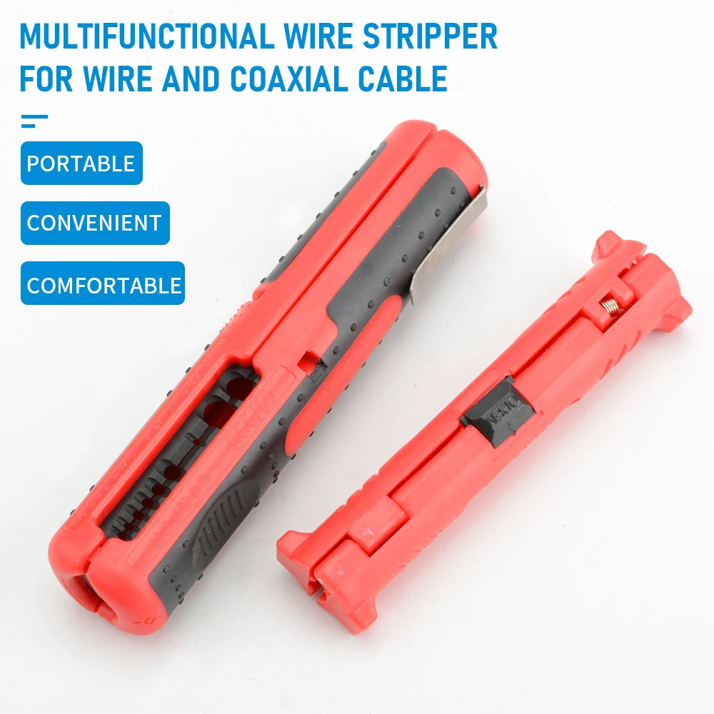 RG59/RG6 Multifunctional Portable Pen Coaxial Cable Stripper Wire Stripper Handle Tools Stripping Cutter Pliers Hardware Tool