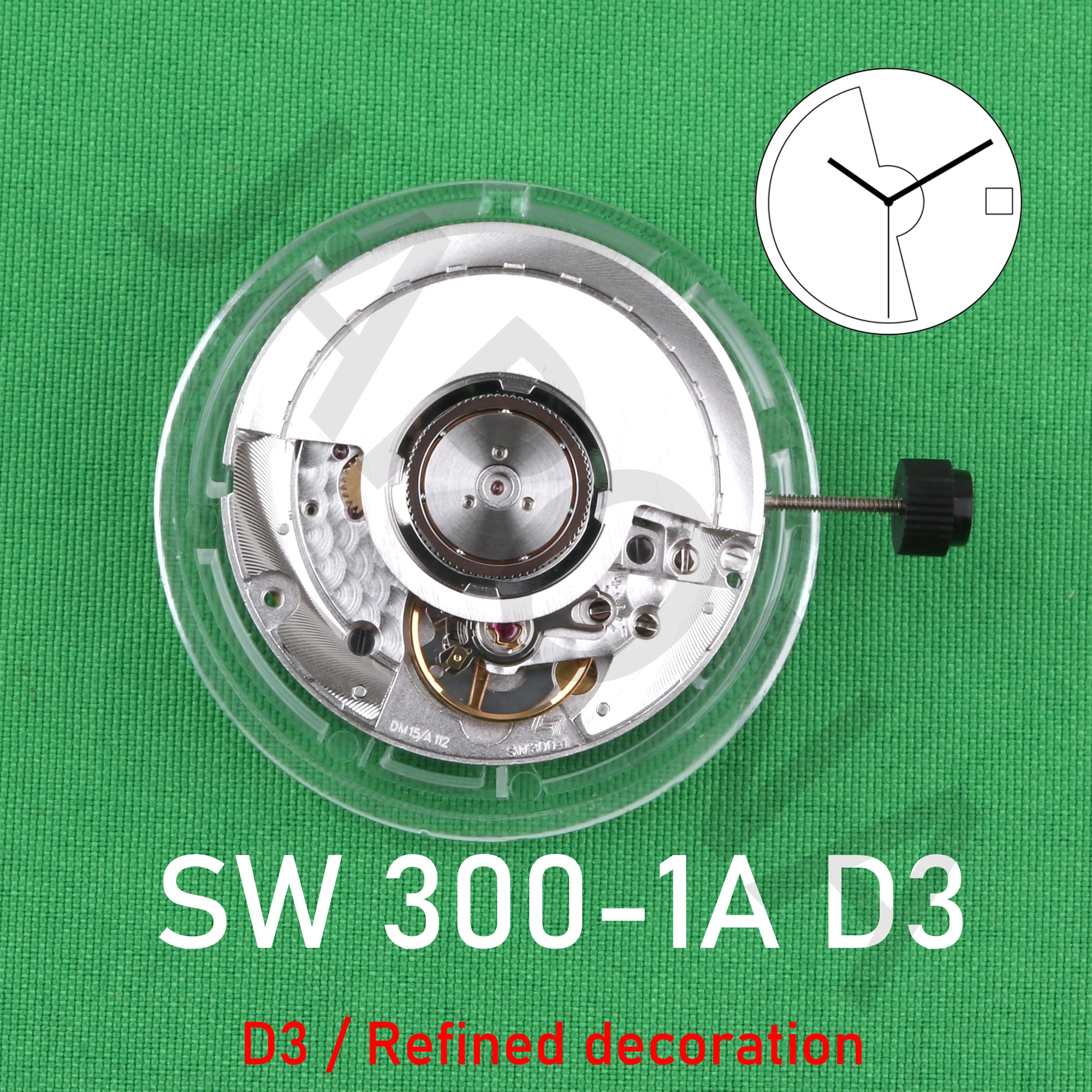 SW300 MOVEMENT Sellita SW300-1A D3 (refined decoration), rhodiu New original mechanical movement  calendar automatic movement