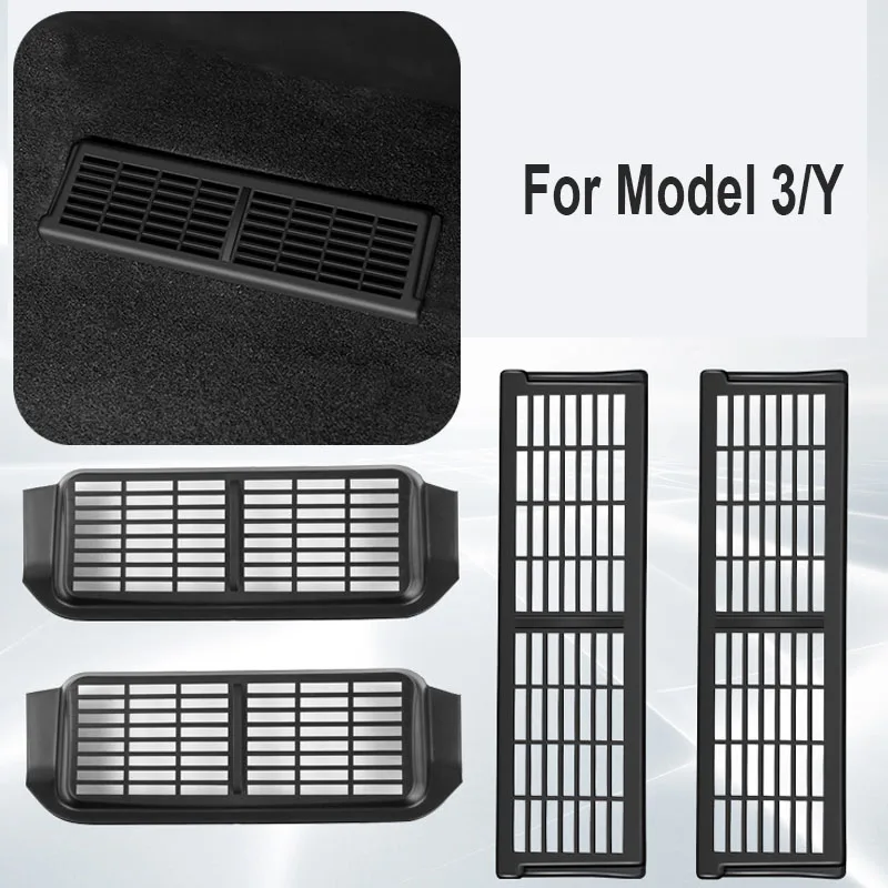 For Tesla Model 3 Y Under-seat Vent Protector Filter Dust Screen Interior Protection Mesh Interior Modification Accessories