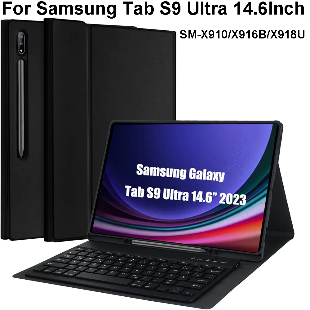 

Case for Samsung Galaxy Tab S9 Ultra 14.6Inch Tablet Bluetooth Keyboard Cover for Samsung Tab S9 Ultra SM-X910 X916B X918U