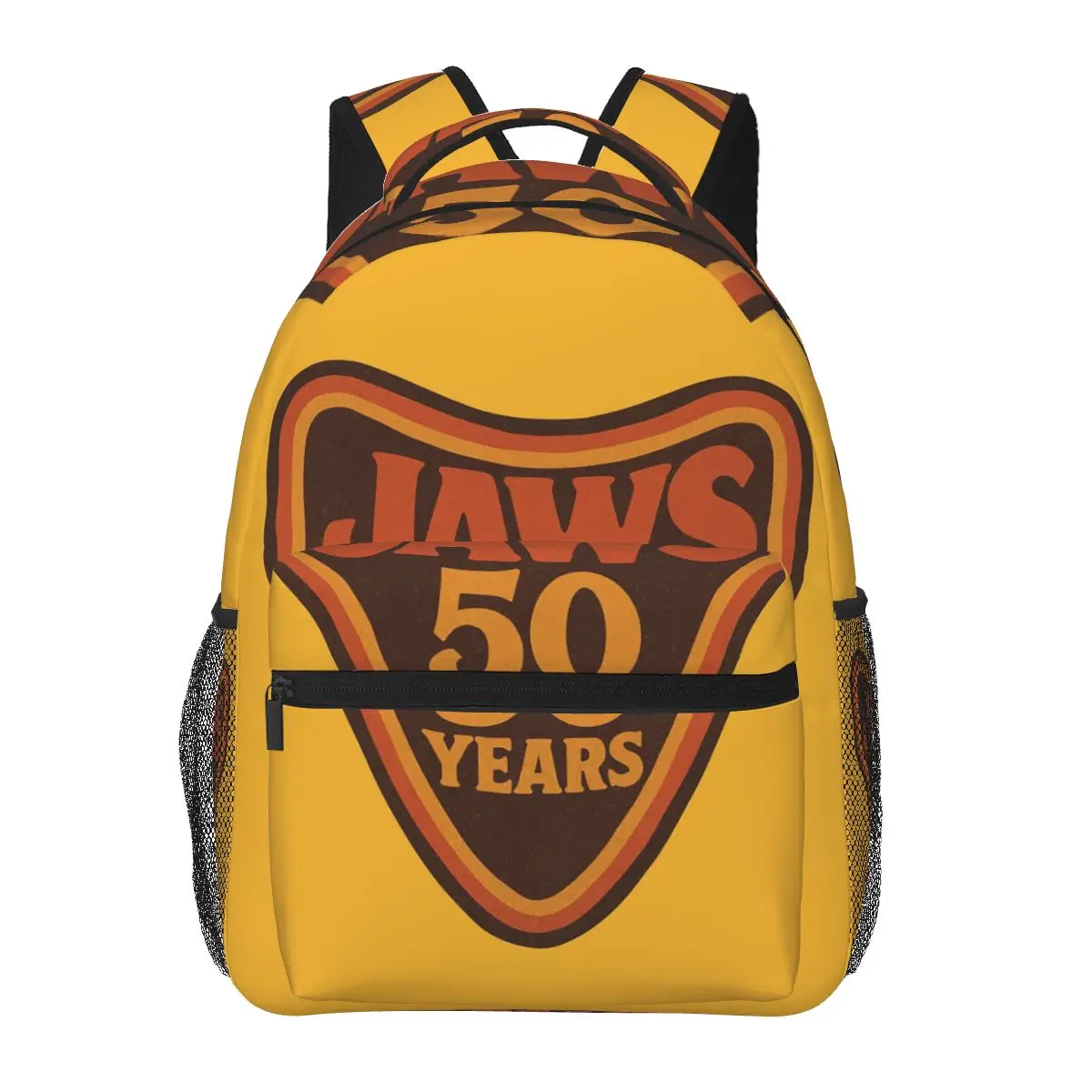 

Jaws 50th Anniversary Logo Student Backpack School Bag Hiking Travel Daypack for Men Women Fashion Bookbag Shoulder Bags