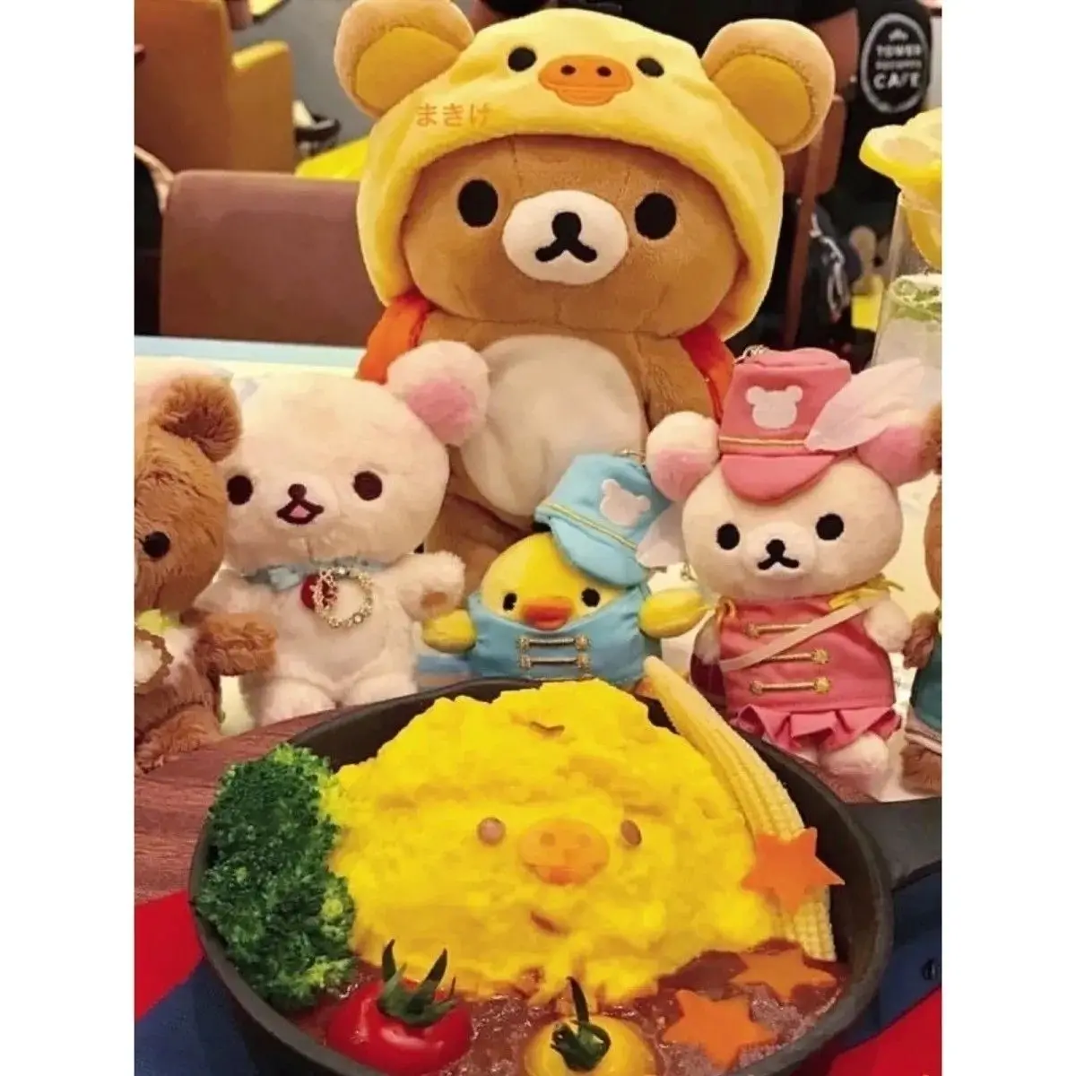 Kawaii Rilakkuma Dress Up Doll Anime Cartoon Cute Plush Doll 10cm Rilakkuma Chick Backpack Dress Up Replacement Girl's Gift Toys
