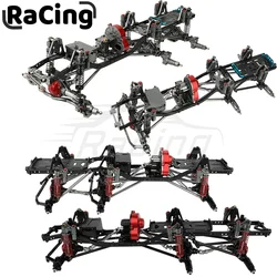 Metal Alloy Upgraded 6x6 RC Car Chassis Empty Frame with 3 Axles Gearbox Links DIY for Axial SCX10 1/10 RC Crawler Car Parts