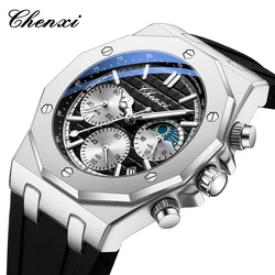 CHENXI Top Brand Men's Watch Silicone Waterproof Watches For Men Casual Sports Chronograph Wristwatch 2024 New Man Clock