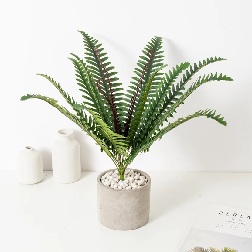 

Artificial Plants Plastic Iron fern Tree Fake Flower For Home Wedding Decor windowsill Landscape Layout Wall Hanging Accessories