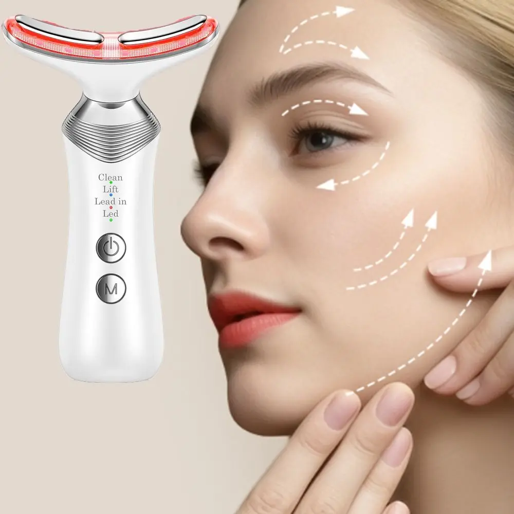 New Design LED Light Red Light Therapy Device 7 In 1 Lifting Firming Facial Sculptor Easy to Use 4 Modes Face Sculpting Tool