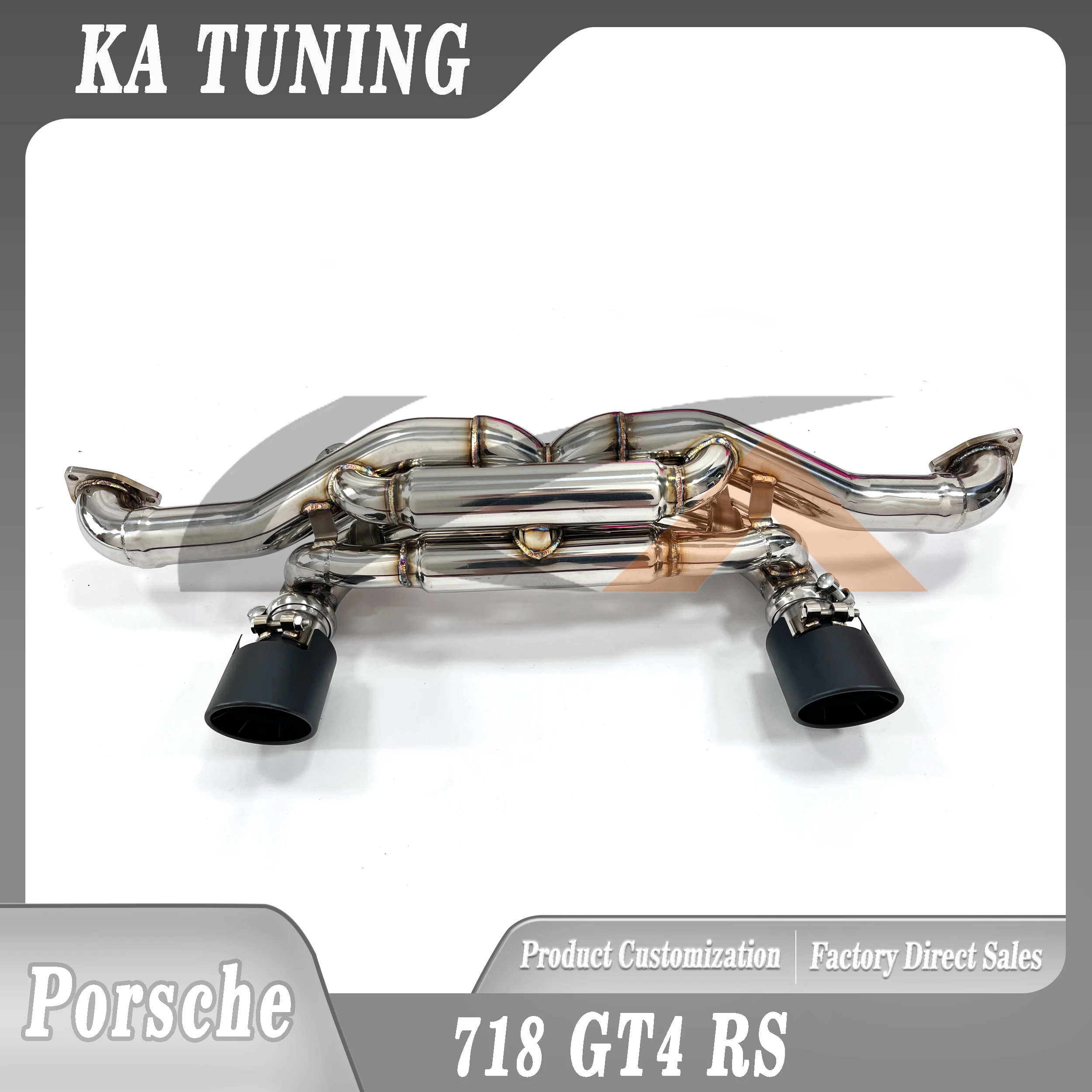 

KA Tuning exhaust system stainless steel catback for porsche 718 gt4 rs 4.0 performance auto parts muffler valve car accessories