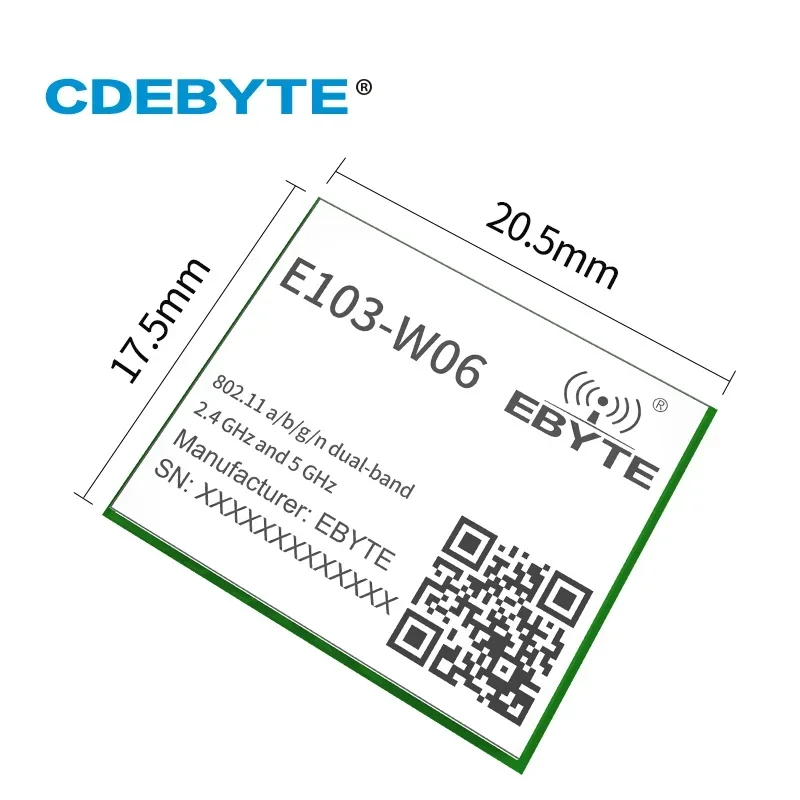 CC3235SF Dual-Frequency 2.4GHz 5.8GHz WI-FI Module E103-W06 HTTP Client WebSocket TCP/UDP Communication MQTT IoT Remote Control