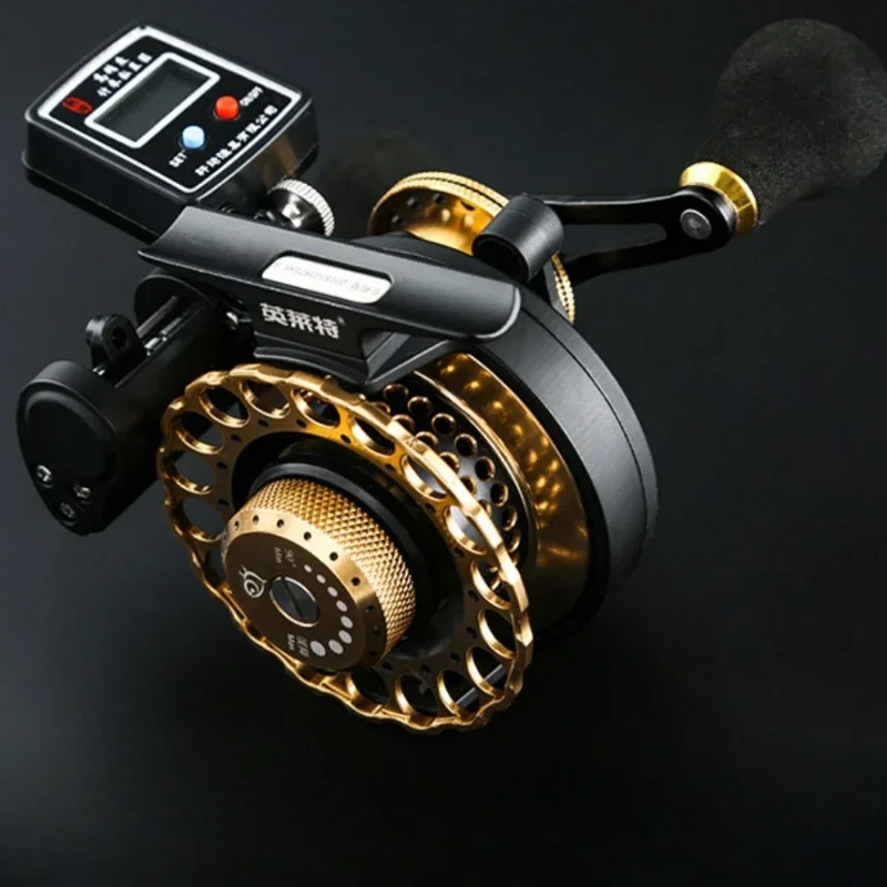 

Digital Display Rod Reel, One-Touch Slow Drop, Automatic Line Guide, Backlit Screen for Night Fishing, Smart Fishing Reel