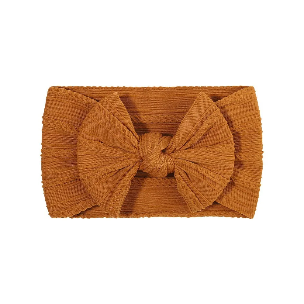 

New Soft Elastic Headband Nylon Ribbed Bows Headband Hair Accessories Infant