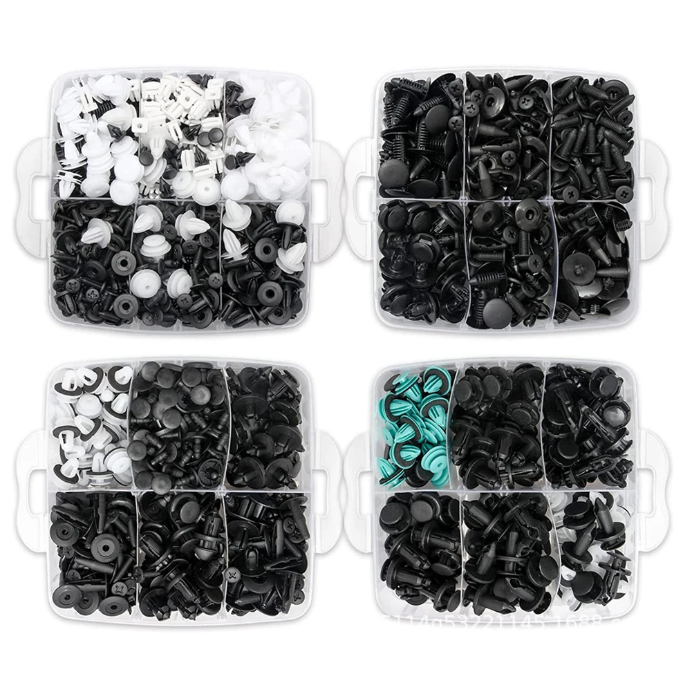 

Universal 1000Pcs/set Car Body Bumper Clip Retainer Fastener Push Pin Rivet Molding Trim Assortment Box