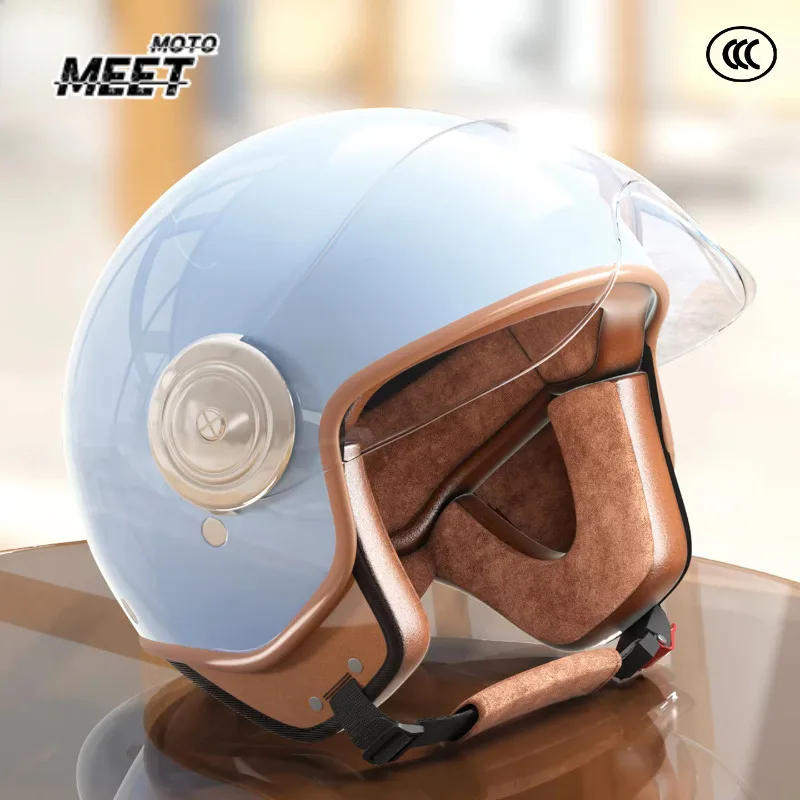 Motorrad-Elektrohelme, Helme mit kleiner Kopfumfang, Unisex-Vintage-Helme, Winter, niedlich, Capacete Aberto, Cascos Para Moto