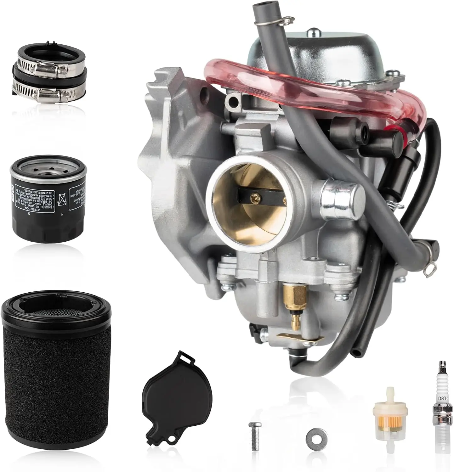 Carburetor Kit with Air Oil Filter for Kawasaki Prairie 360 KVF360 4x4 2003-2013 Replaces 15003-1686 15004-0041