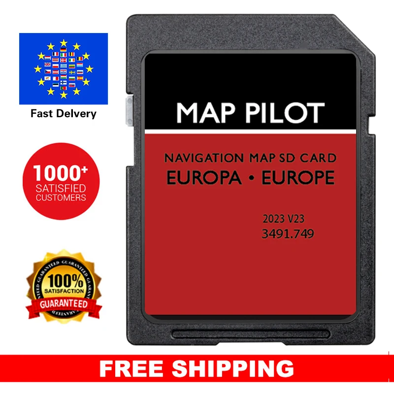 2023 for Mercedes A B C E-class CLA CLS GLA GLK Car Upgrade Europe Map SD Card Becker MAP PILOT 3491.749 Navigation V23 GPS